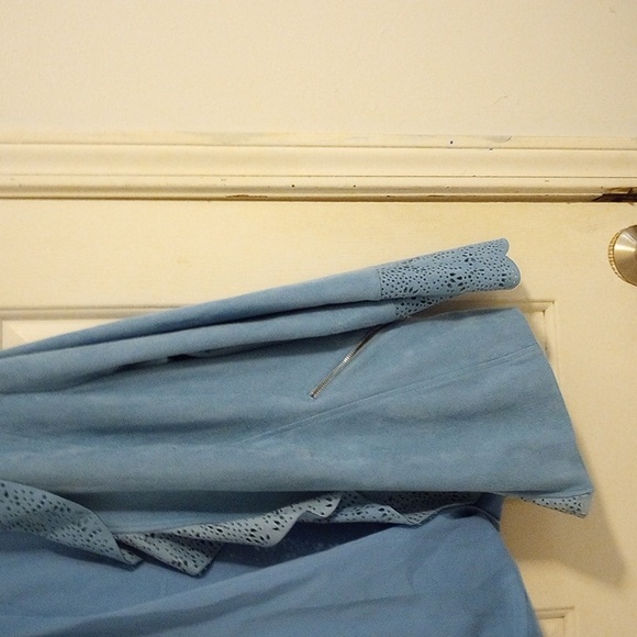 Chico's Blue Ruffle Jacket - Picture 5 of 5